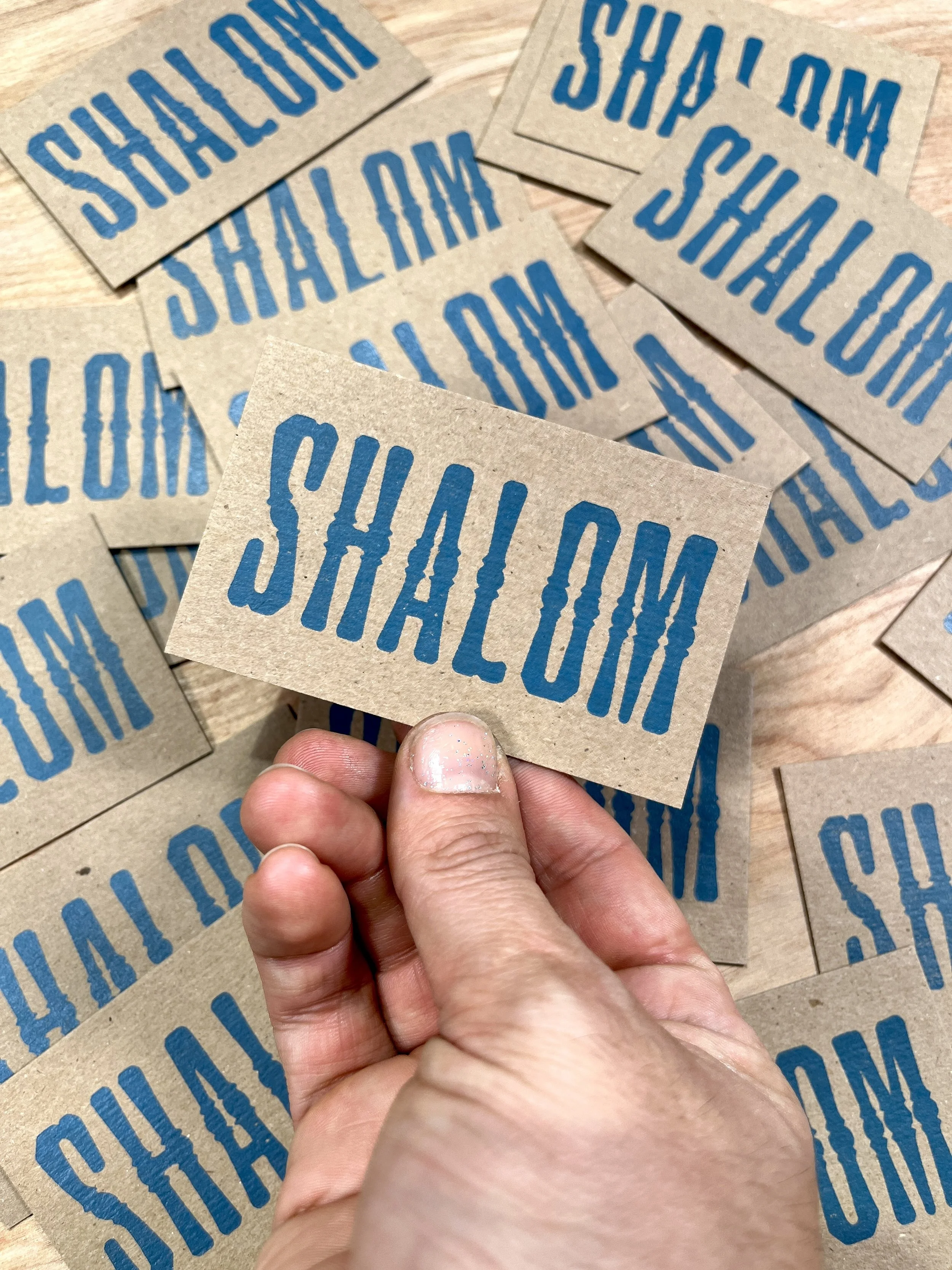 SHALOM 20 Blue Petite Minis Cards
