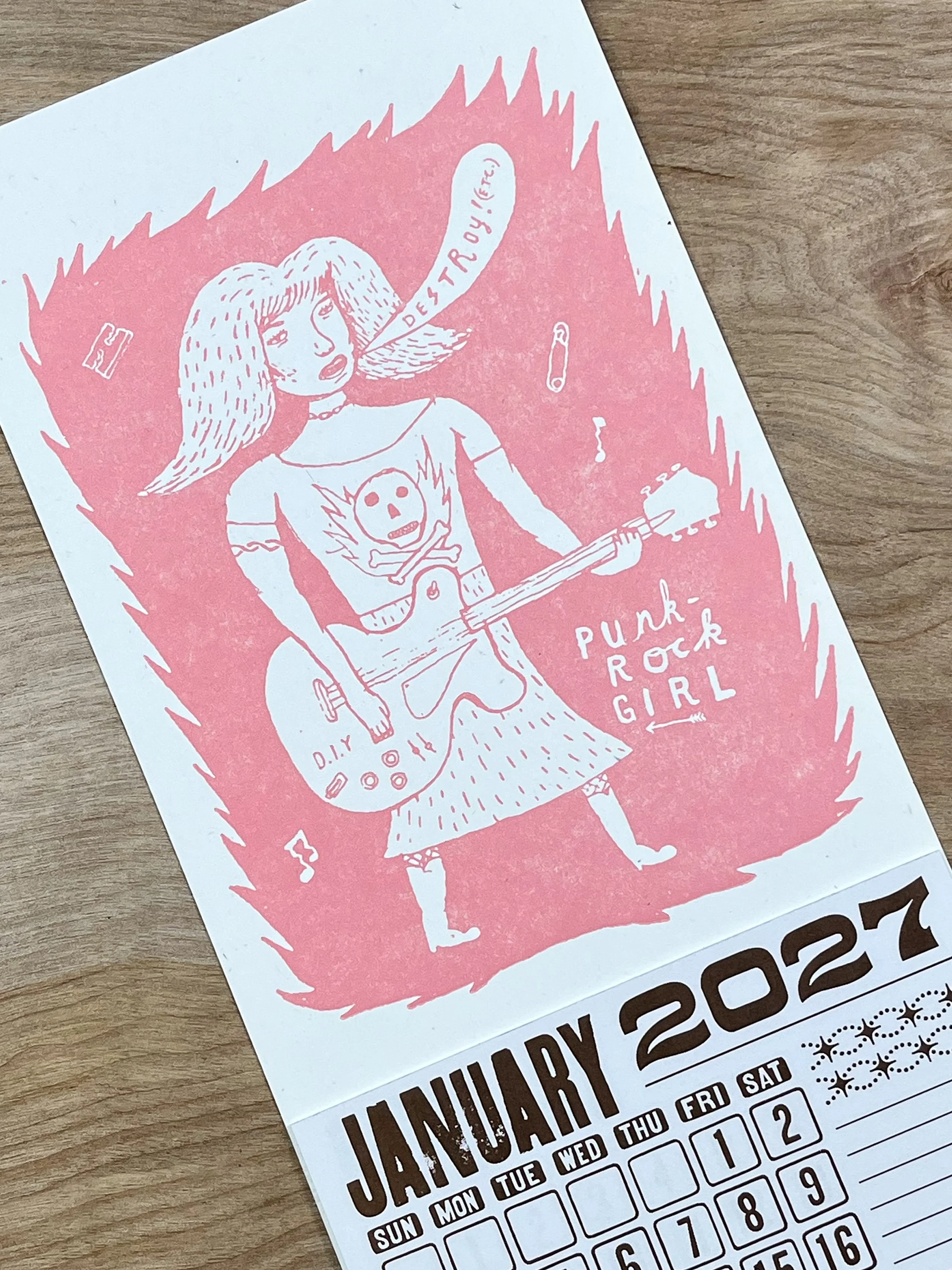 PUNK ROCK GIRL 2027 Calendar