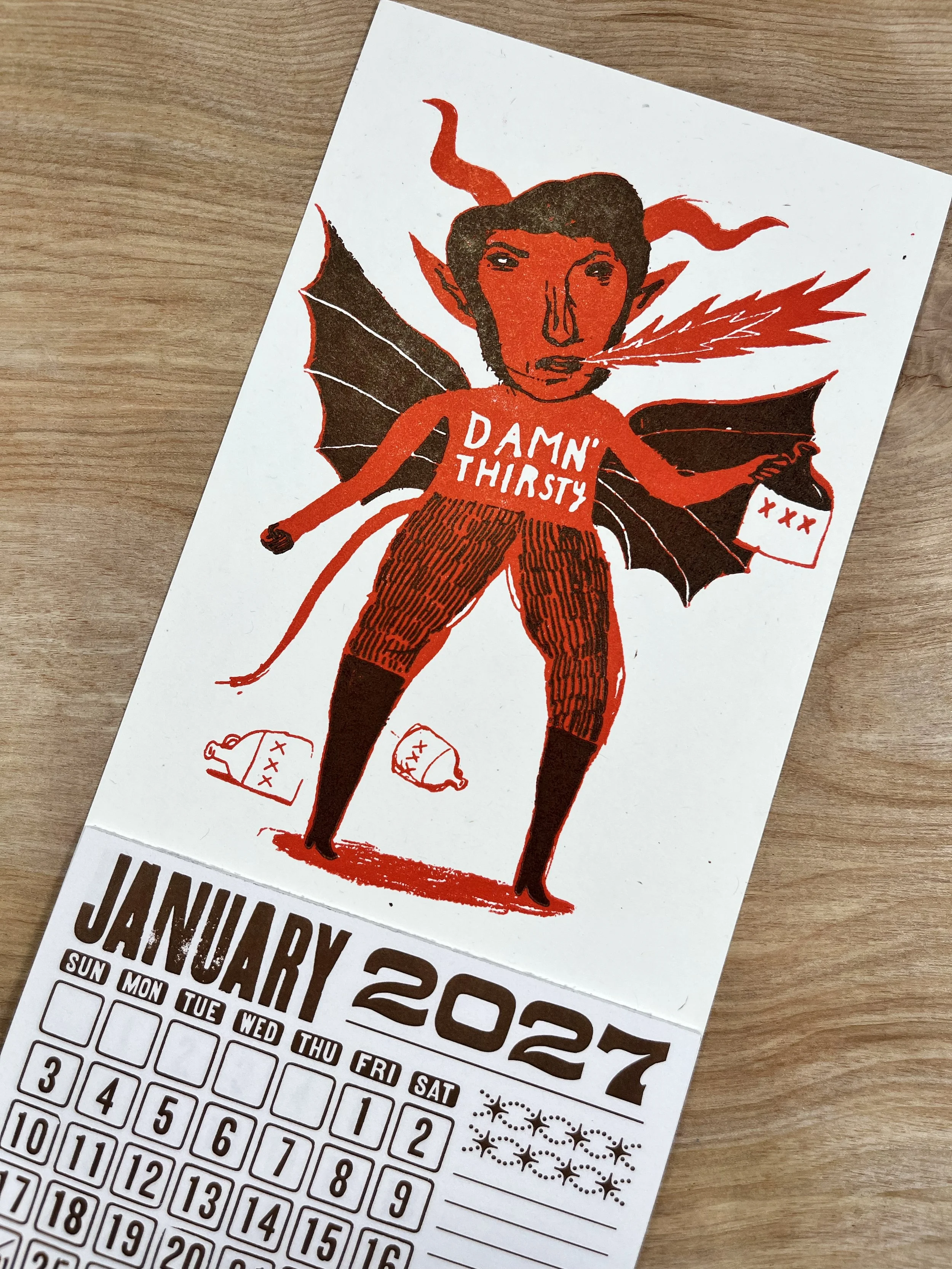 THIRSTY DEVIL 2027 Calendar