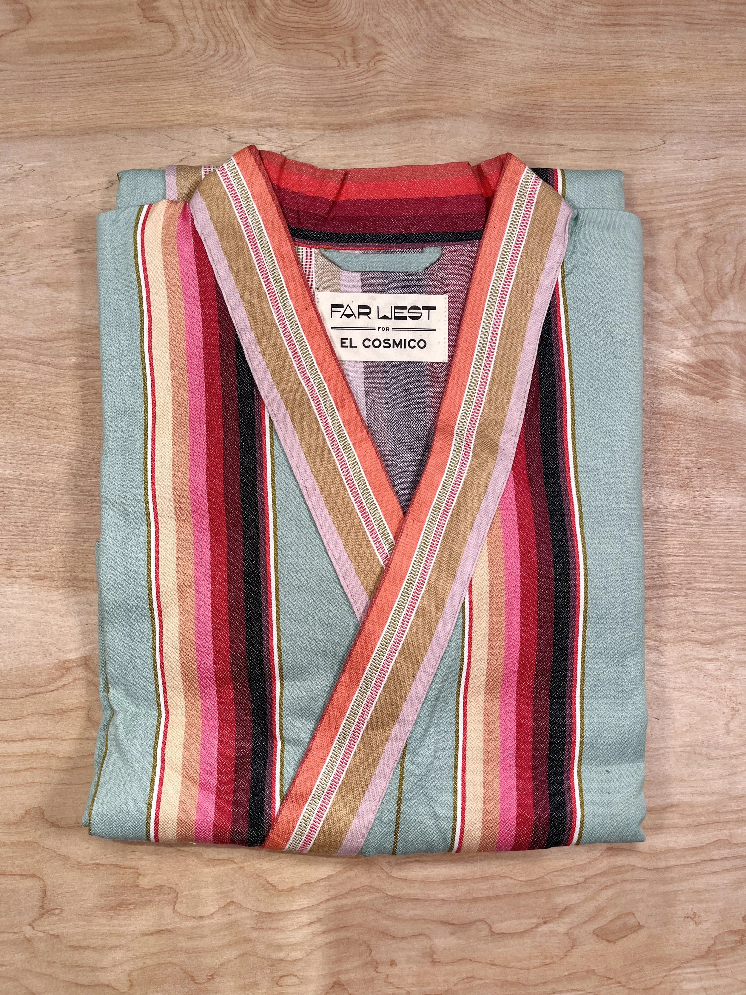 Morning Blue & Red Western Robe