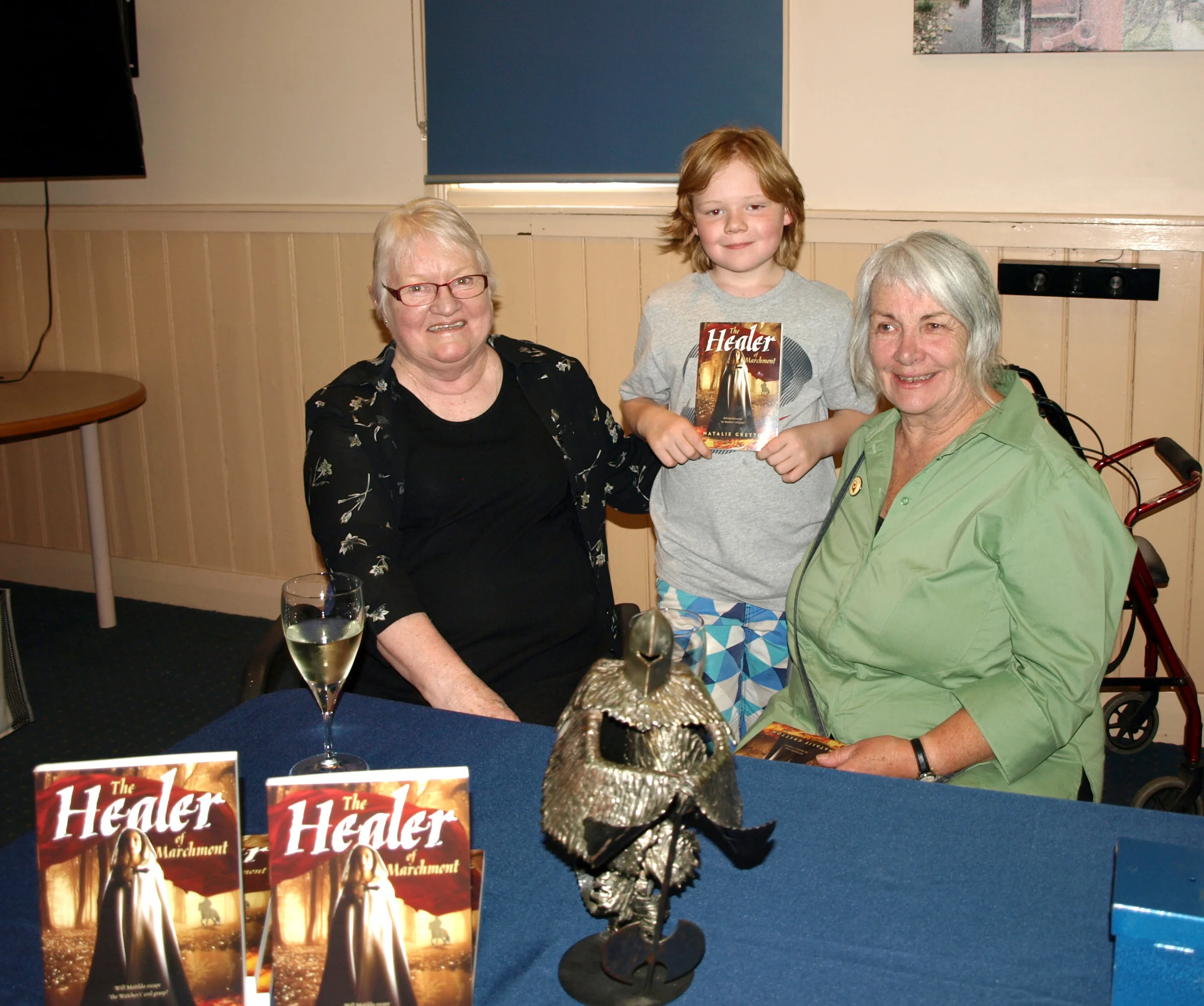 Natalie, Charlie, Diane and The Ghost Warrior who was the inspiration for the story