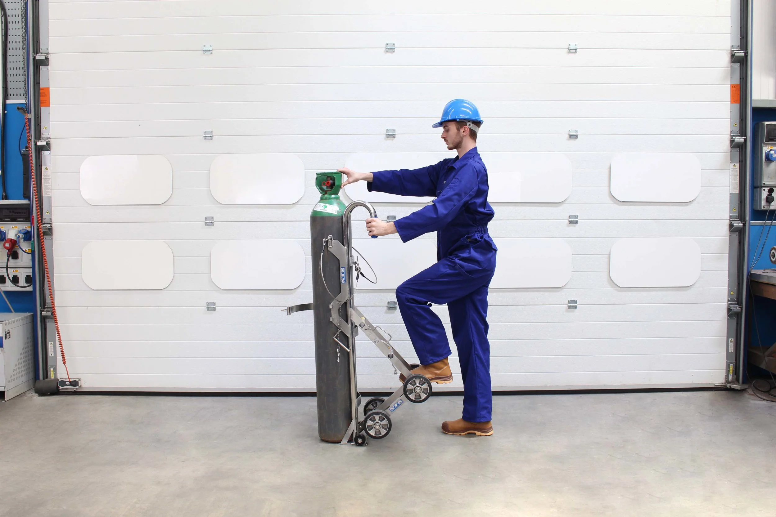 Gas Cylinder Hand Truck with Hoist Bottle Trolley — Safe Drum