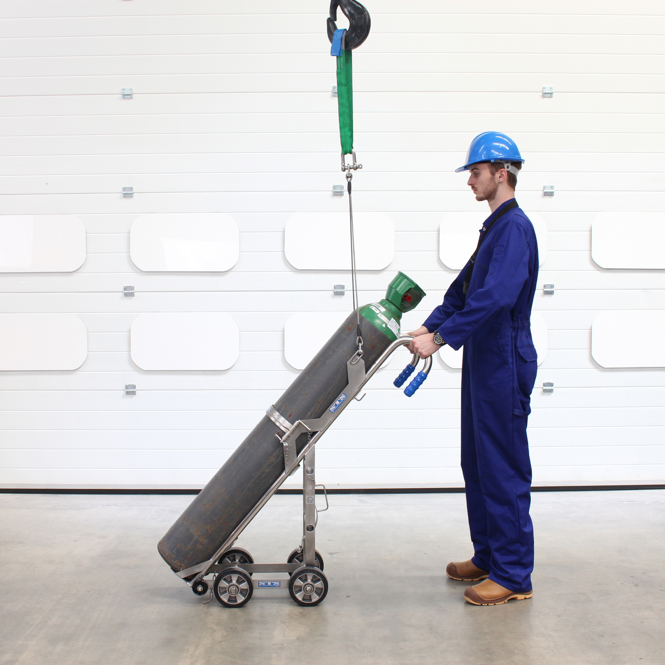 Cylinder Hand Truck with Lifting Hoist 