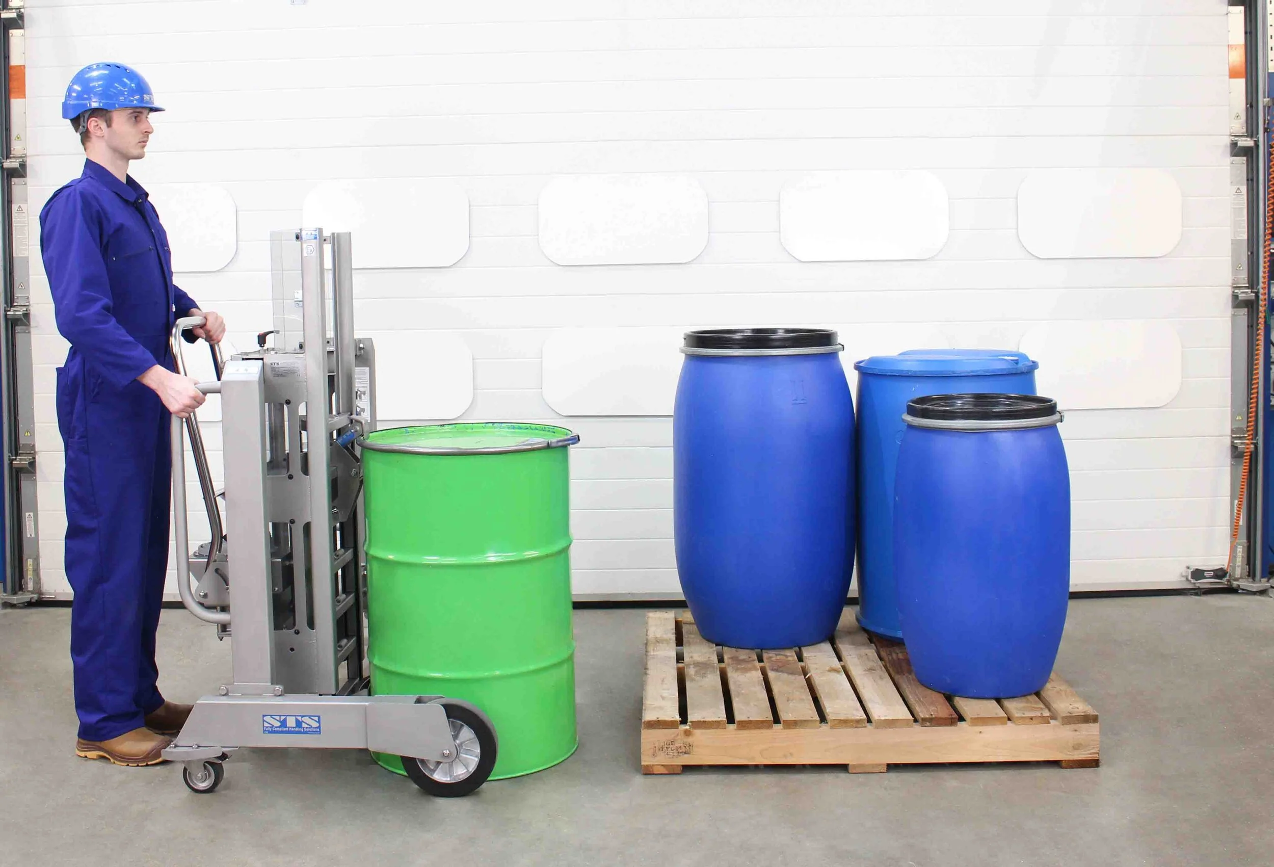 Stainless Steel Drum Palletizer / Mover Drum Handling — Safe Drum
