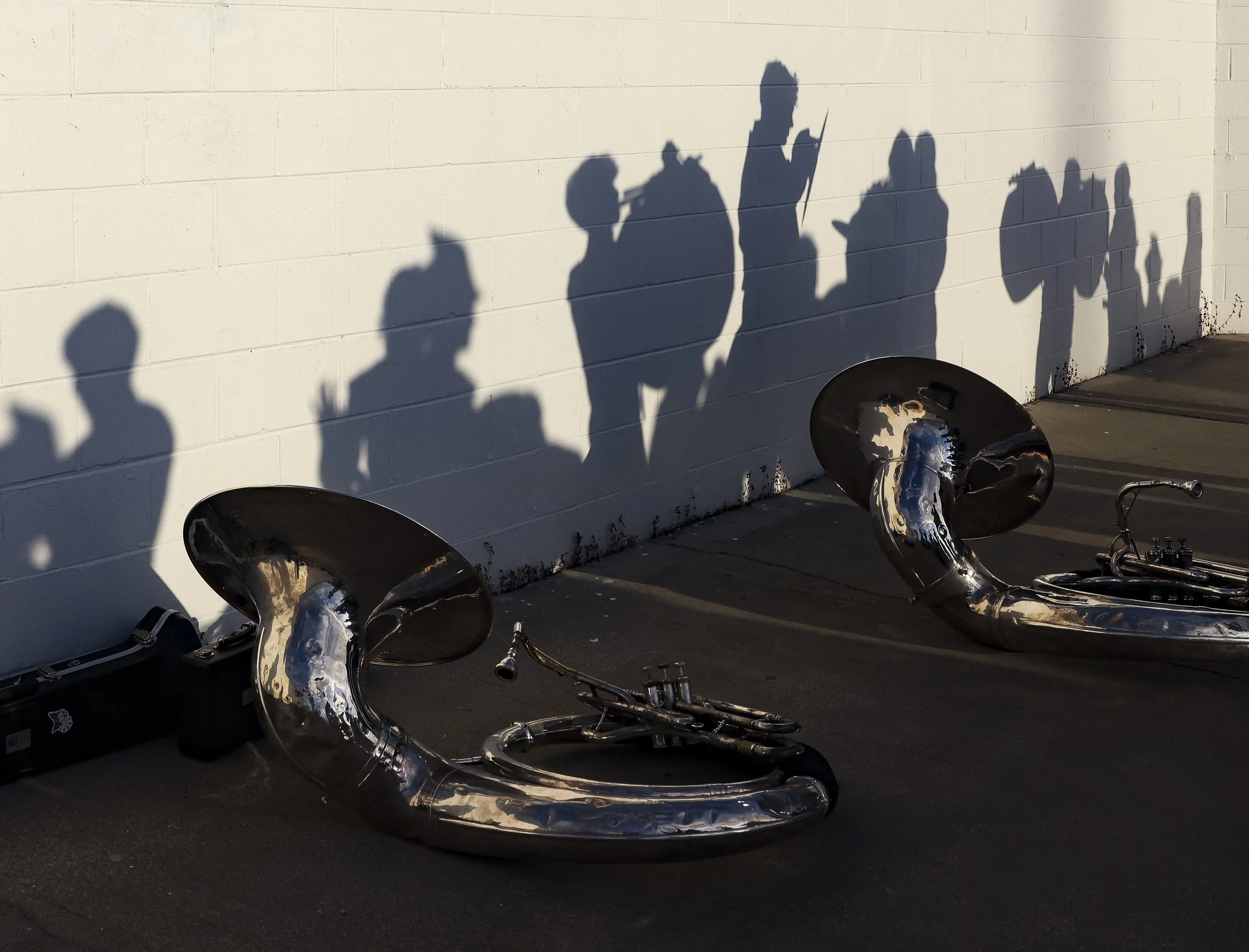  Sebastian River High School's band lines up to perform before the Sharks take on the South Fork Bulldogs in a high school football game, Sept. 19, 2025, at Sebastian River High School. Sebastian won 21-7. 