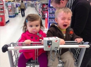 "Didn't want to share his leg hole." submitted by Cheryl from Manitoba, Canada.