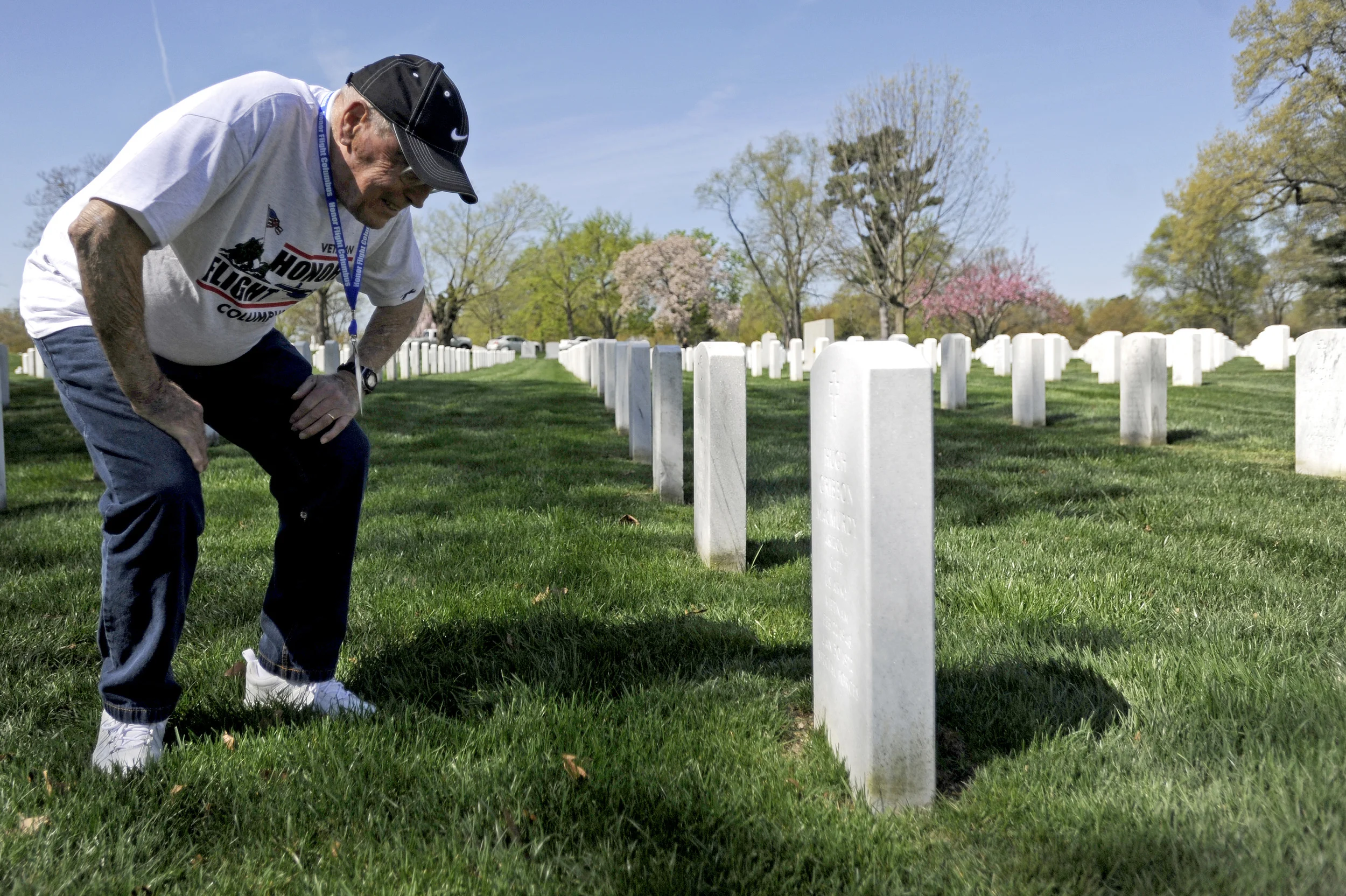 The first stop for the veterans was Arlington National Cemetery where they witnessed the Changing of the Guard at the Tomb of the Unknown Soldier.&nbsp;