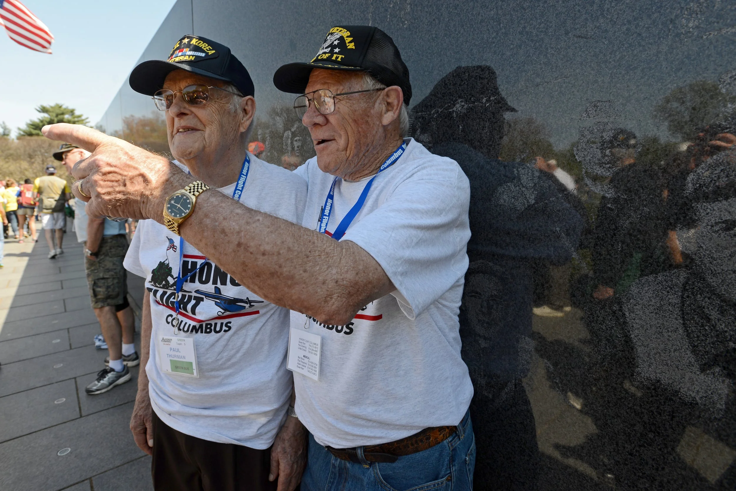 On Saturday, April 18 Chillicothe veterans Marvin Bridenbaugh and Paul Thurman were part of an Honor Flight that took 81 veterans from WWII, the Korean War and the Vietnam War on a trip to Washington, D.C. The trip allows veterans a chance to see the memorials in the capital free of charge.