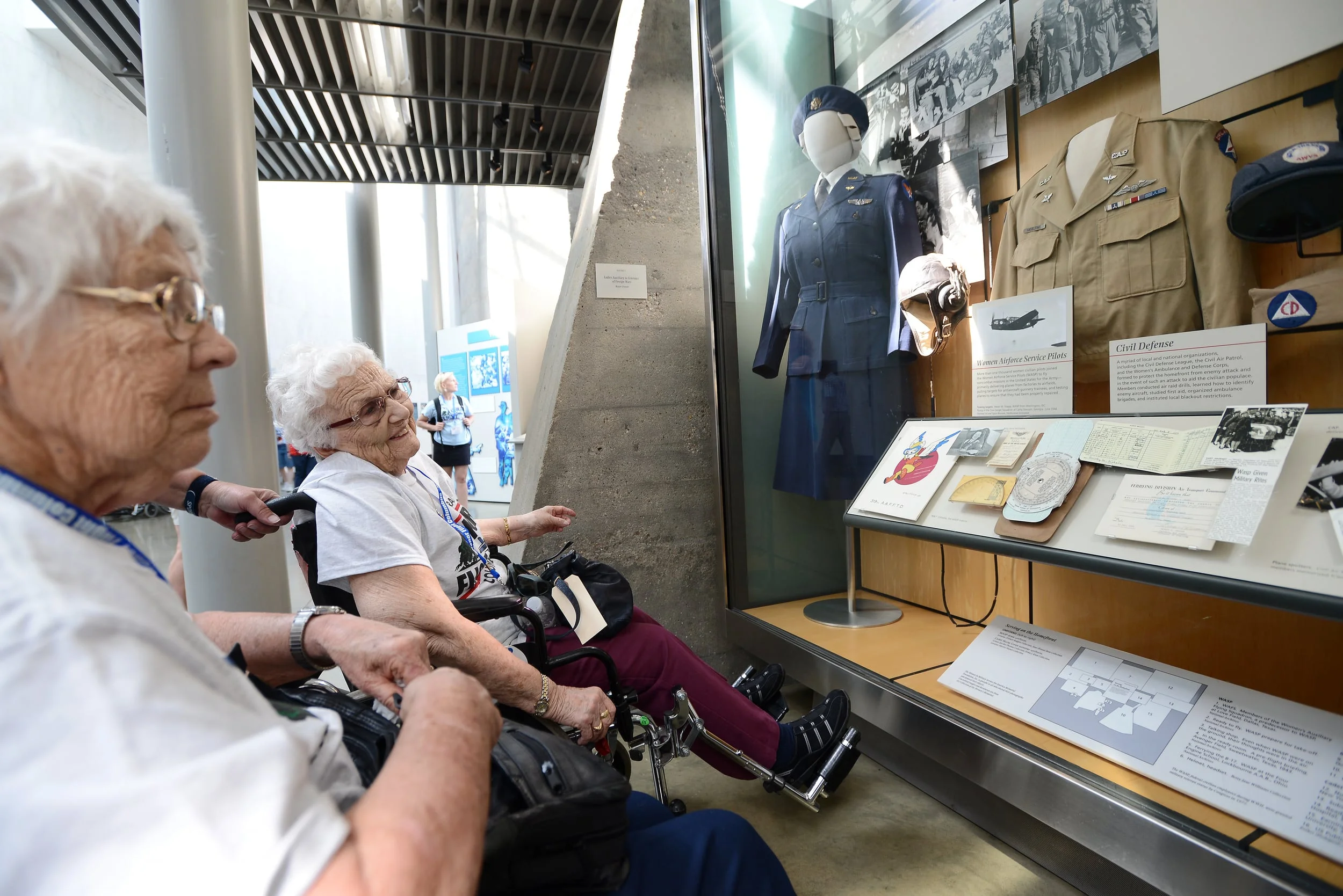 The final stop was at the Women In Military Service for America Memorial where photos of female veterans were on display in addition to collections of photos, clothing and other memorabilia pertaining to women in the military based on the period in which they served. After getting back on the bus the veterans were surprised by a throwback to their service days, "mail call." The vets opened envelopes filled with letters from families, friends and supporters.