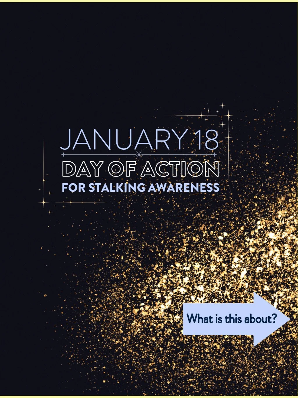 National Stalking Awareness Month and Day of Action #SparkleAgainstStalking