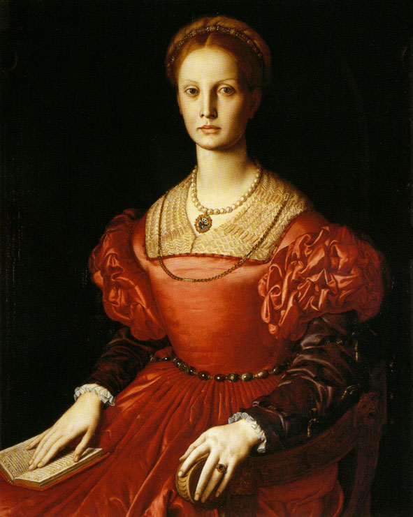 (Bronzino's portrait of Lucrezia Panciatichi, currently on display in the Uffizi Gallery. She bears more than a passing resemblance to mia madre .) 