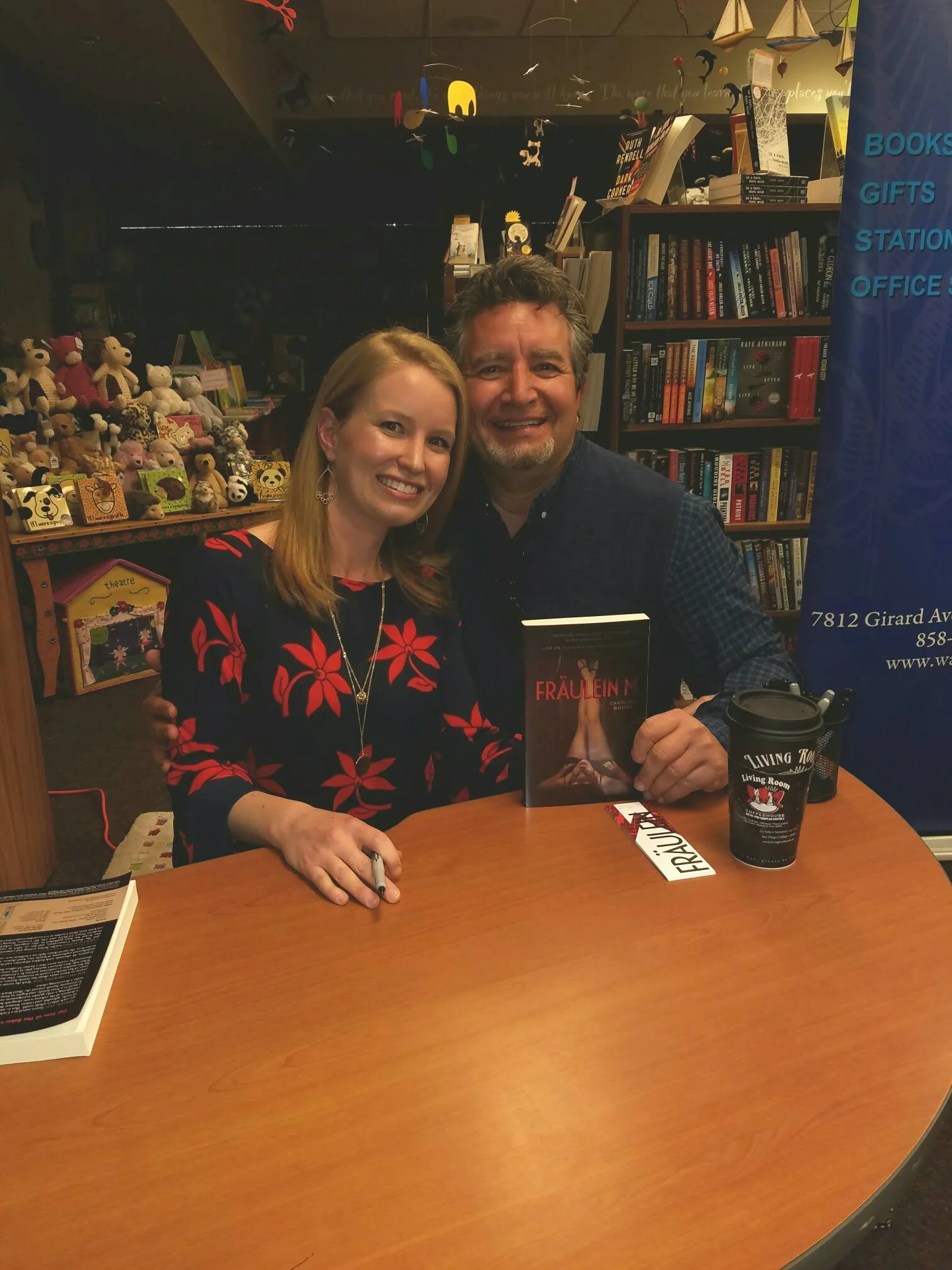 With my dad after the reading.