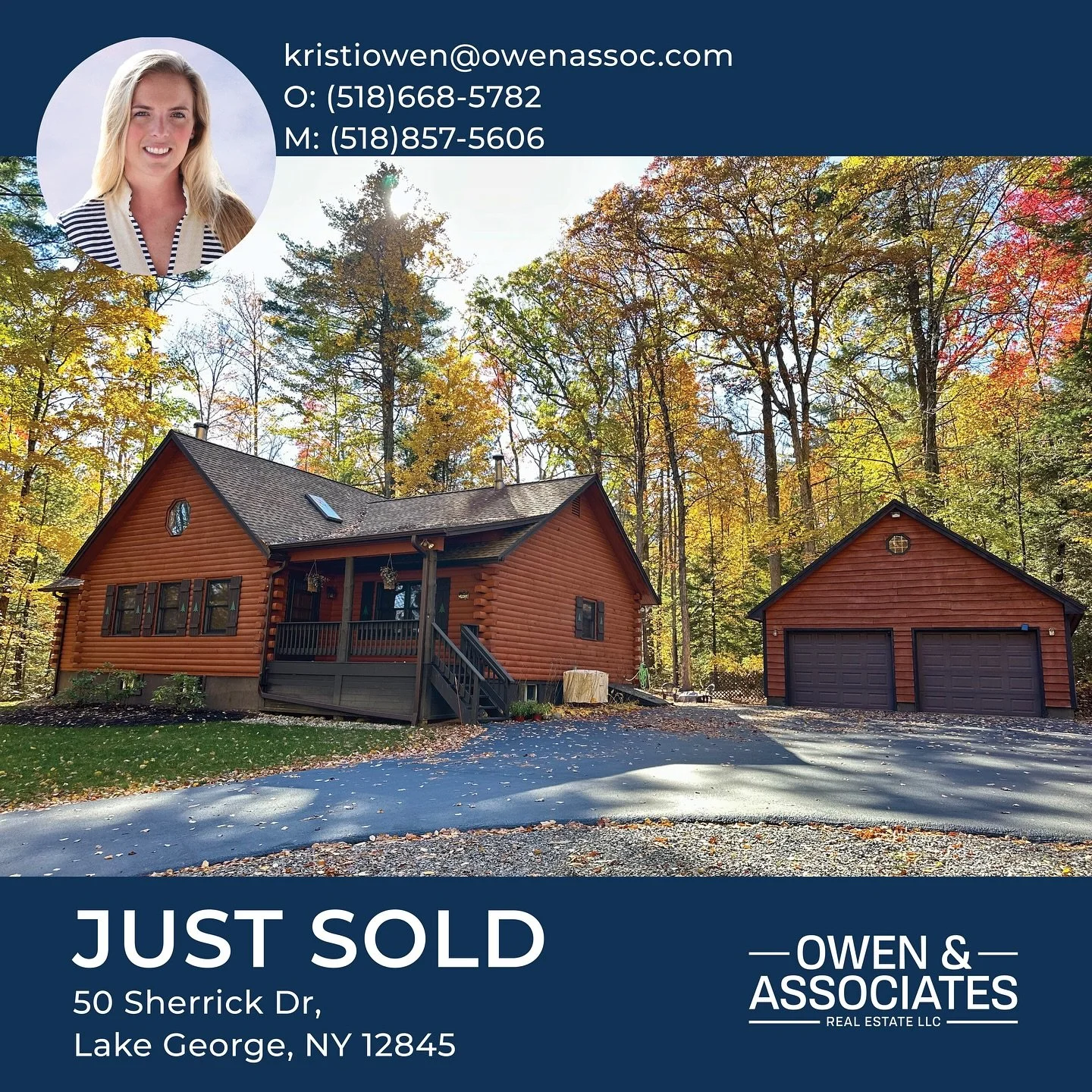 🏡 JUST SOLD! 🌲✨
Congratulations to our agent @kristiowencosmer , her buyers, and all parties involved on the successful sale of this beautiful log cabin in the woods of Lake George! 🔑🍂
From cozy cabins to lakefront retreats, Owens &amp; Associate