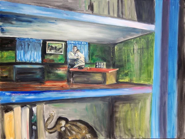 9n T.J. Griffin_Stories on the Shelf,Oil on canvas, 36x48.jpg