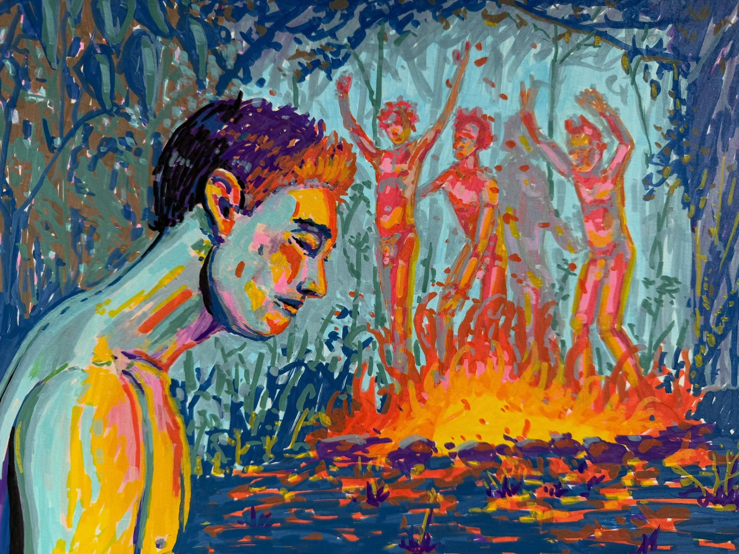 Not yet Wild. Acrylic on paper.