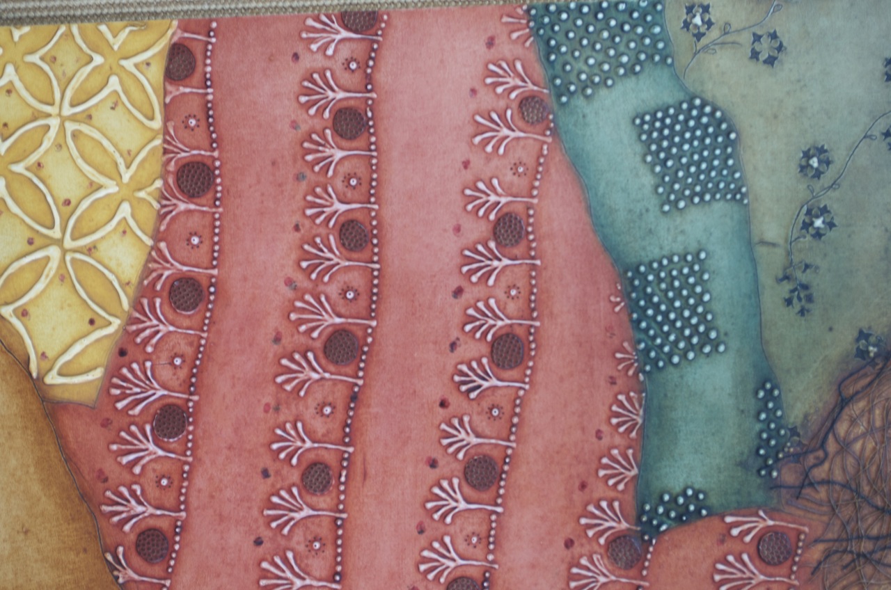 papers, drawing with puffy paint