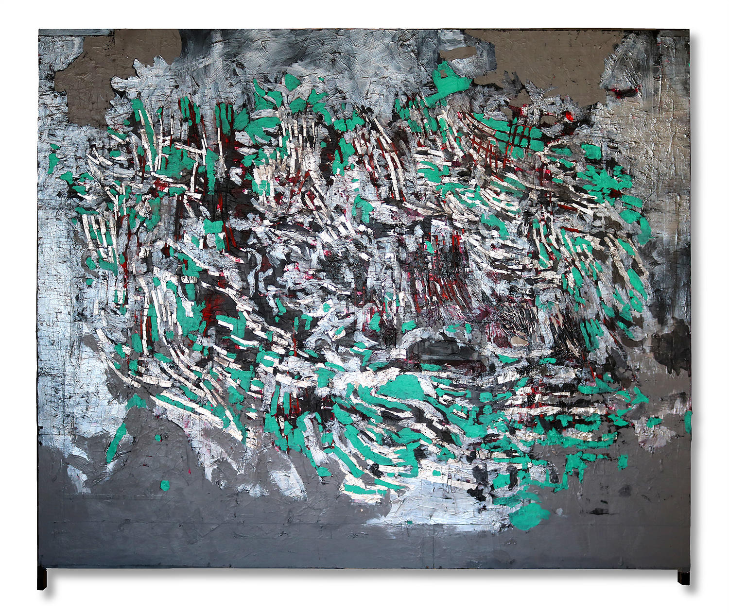 "electricity" acrylic on wood & carving 1.76 X 1.9 meters -2016