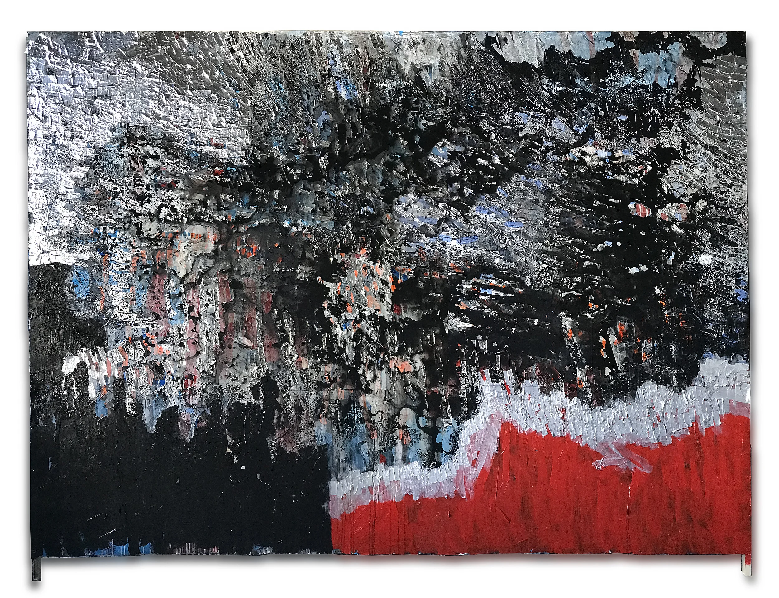 “RED CLOAK " wood, metal & acrylic 2.43 X 1.82 meters -2018
