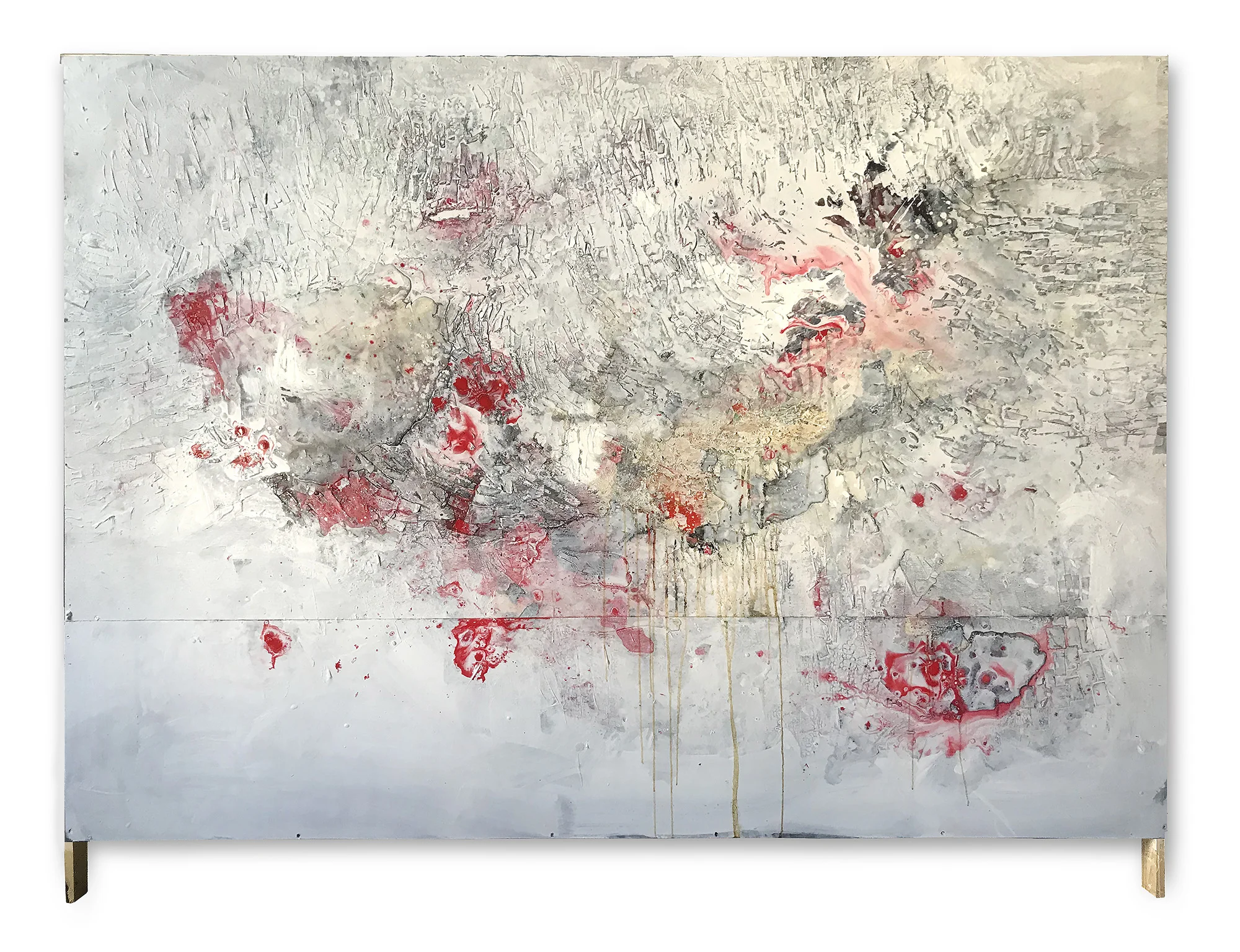 " AQUARELLE RED IV " wood, metal & acrylic 2.43 X 1.82 meters -2018