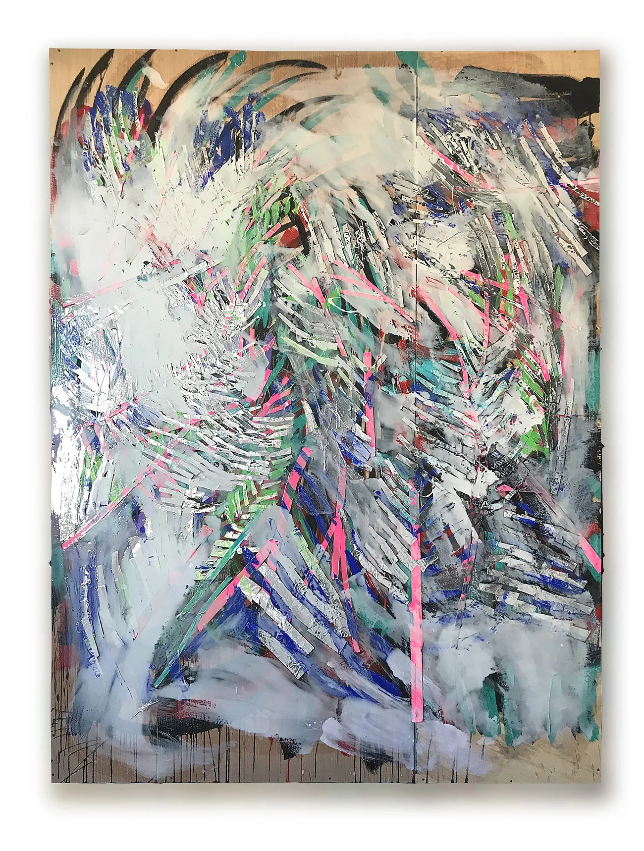 " JUNGLE III " wood, metal & acrylic 2.43 X 1.82 meters -2019