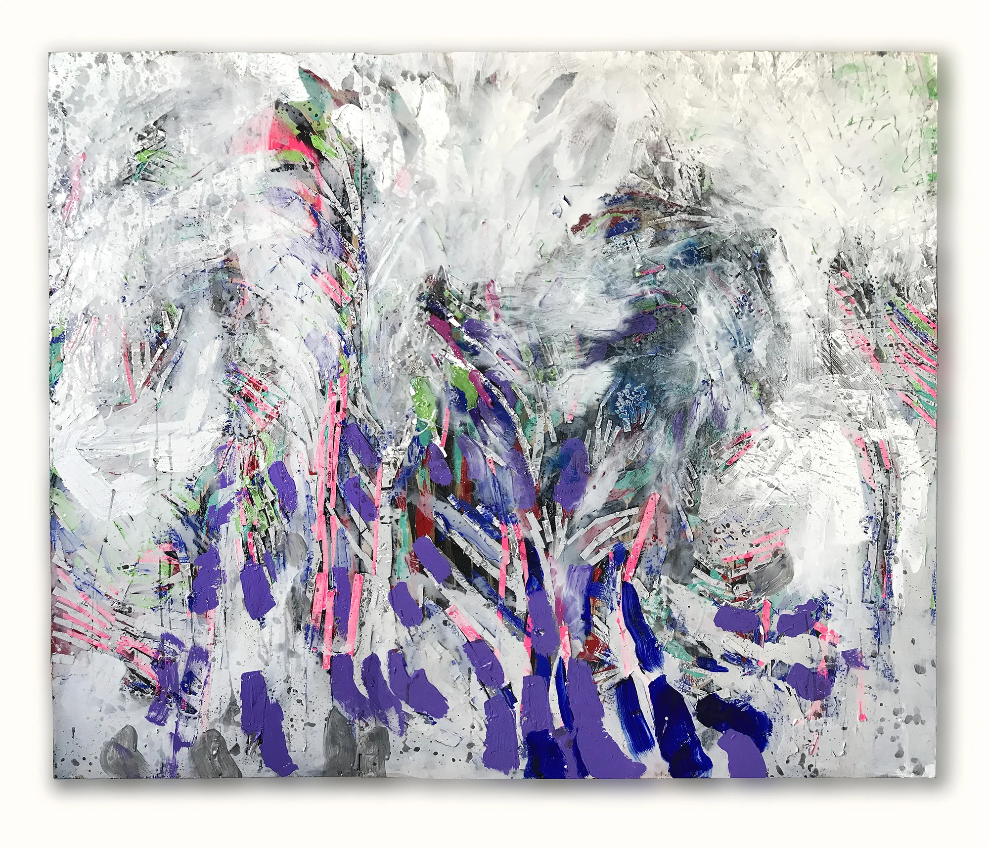" JUNGLE #6 " wood, metal & acrylic 1.54 X 1.82 meters -2019