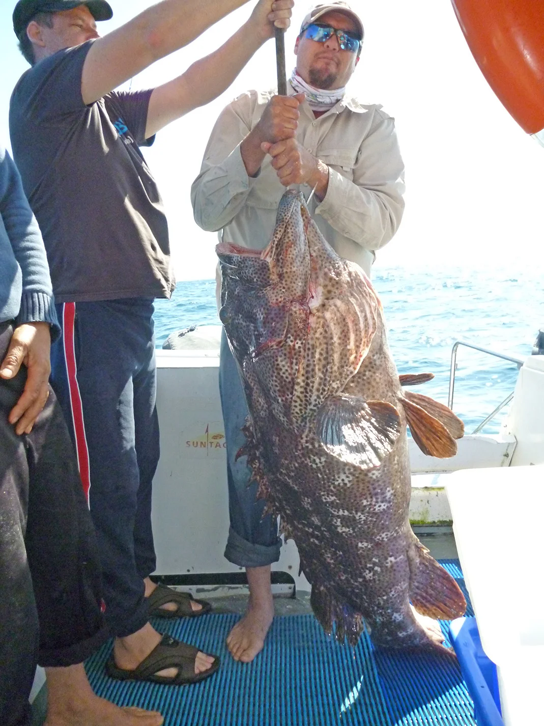Rick with a Monster Cod on Rod and Reel.