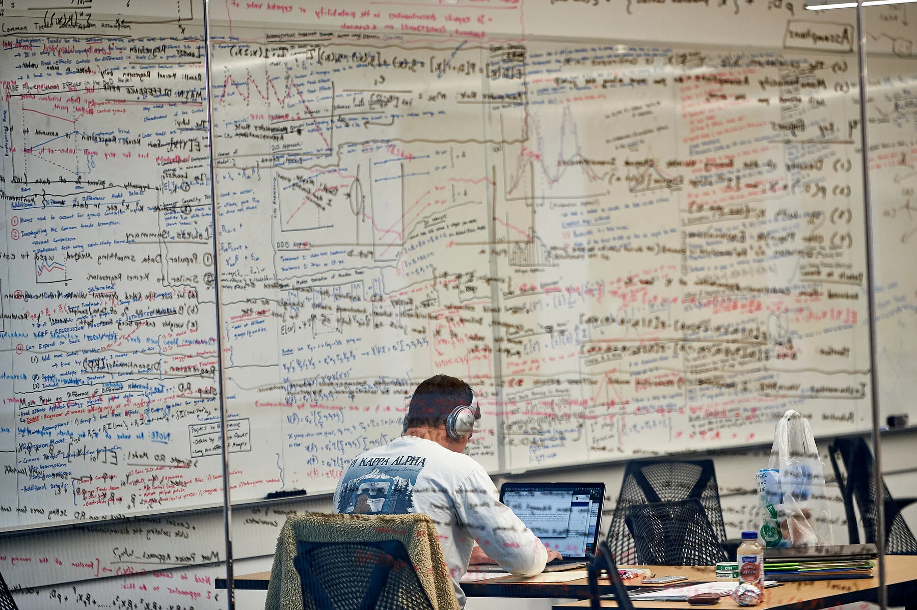  An engineering student studies during finals week in the Montana State University College of Engineering. 