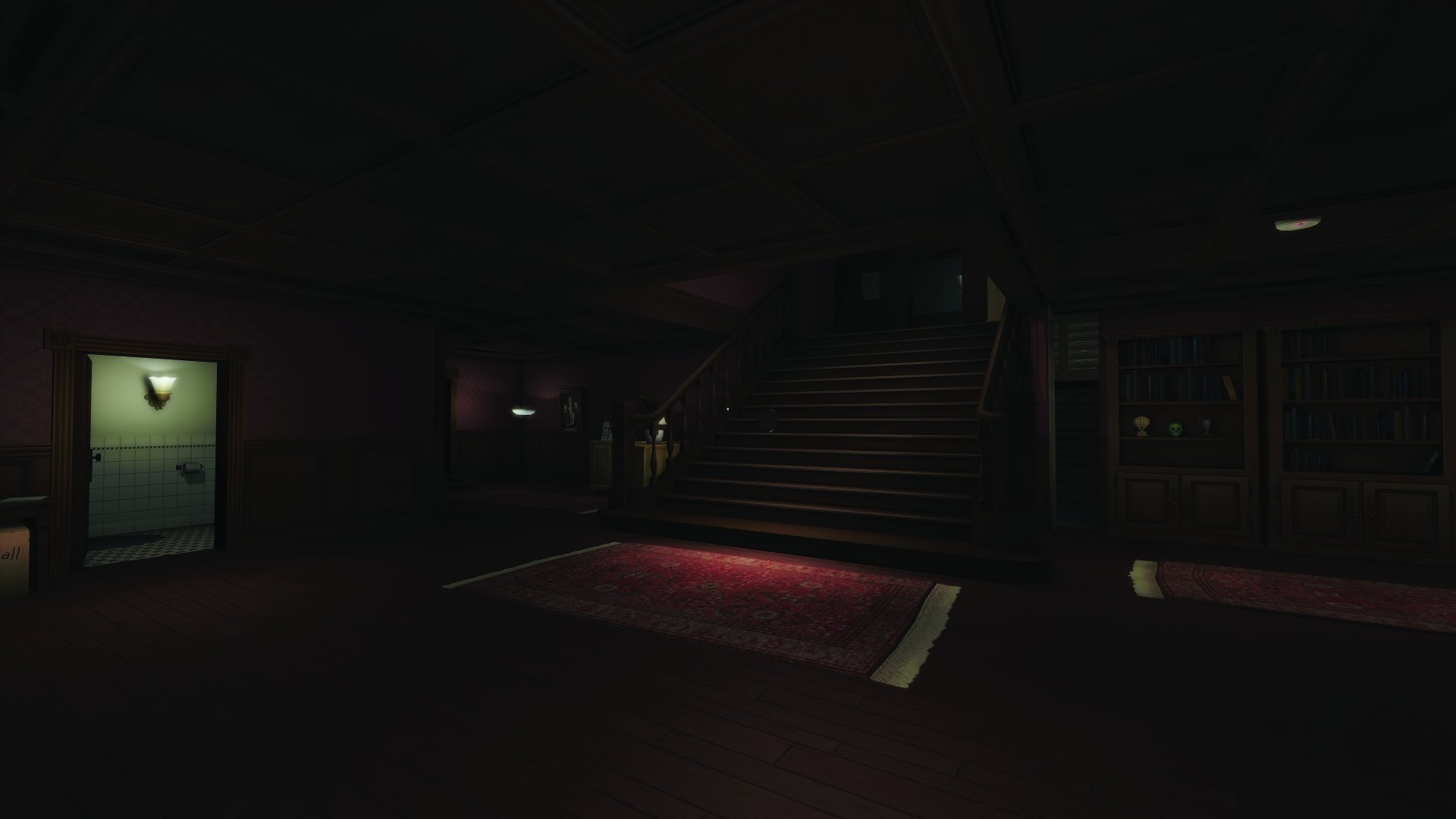 Figura 43. Gone Home (2013). Screenshot. Il salone d’ingresso della tenuta Greenbriar. Nell’immagine le luci sono già state accese. Fonte: Luca Miranda.