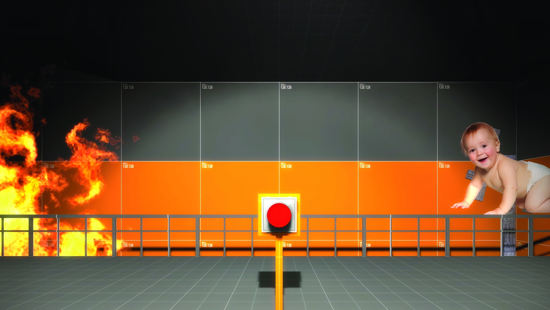 Figura 37. The Stanley Parable (2013). Screenshot. Il minigioco del bambino. Fonte: Luca Miranda.