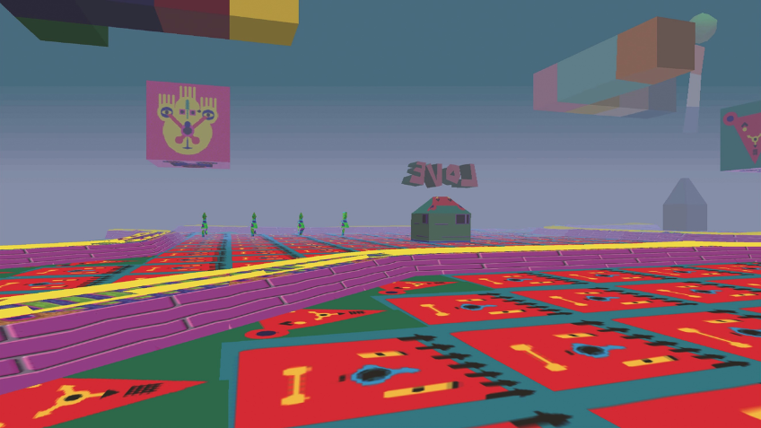 Figura 28. LSD: Dream Emulator (1998). L’esplorazione di una sezione onirica. Screenshot dal video (YouTube) “LSD (Dream Emulator) 4K60FPS (JP)” di Zel’s 4K Emulators and Archive.