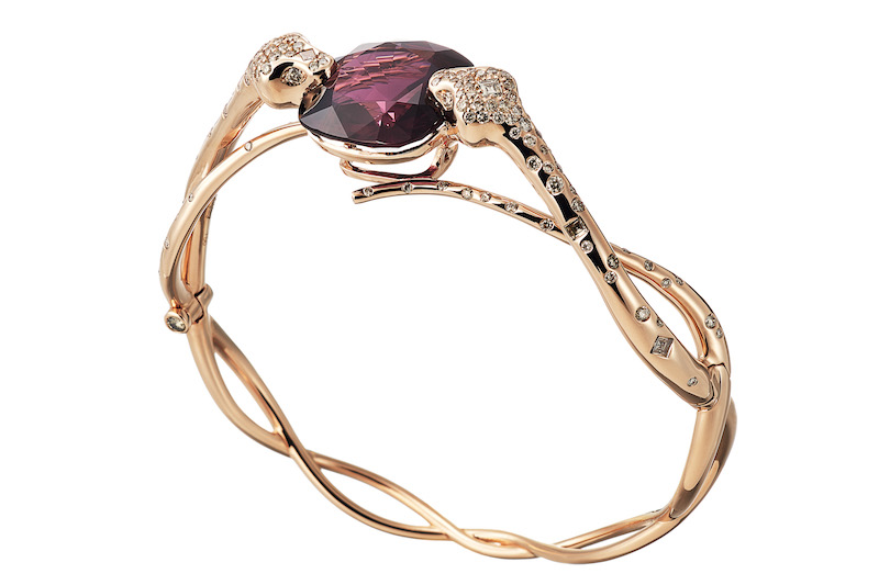 Bangle Rubelite Champagne Diamonds