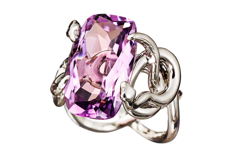 Ring Pink Amethyst Palladium