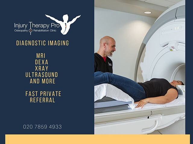 Here at Injury Therapy Pro we have fast access to a variety of imaging options that may assist in getting to the bottom of your problem.

X-Ray&rsquo;s, MRI&rsquo;s, CT&rsquo;s, Ultrasound&rsquo;s, DEXA scans and more. We can arrange speedy appointme