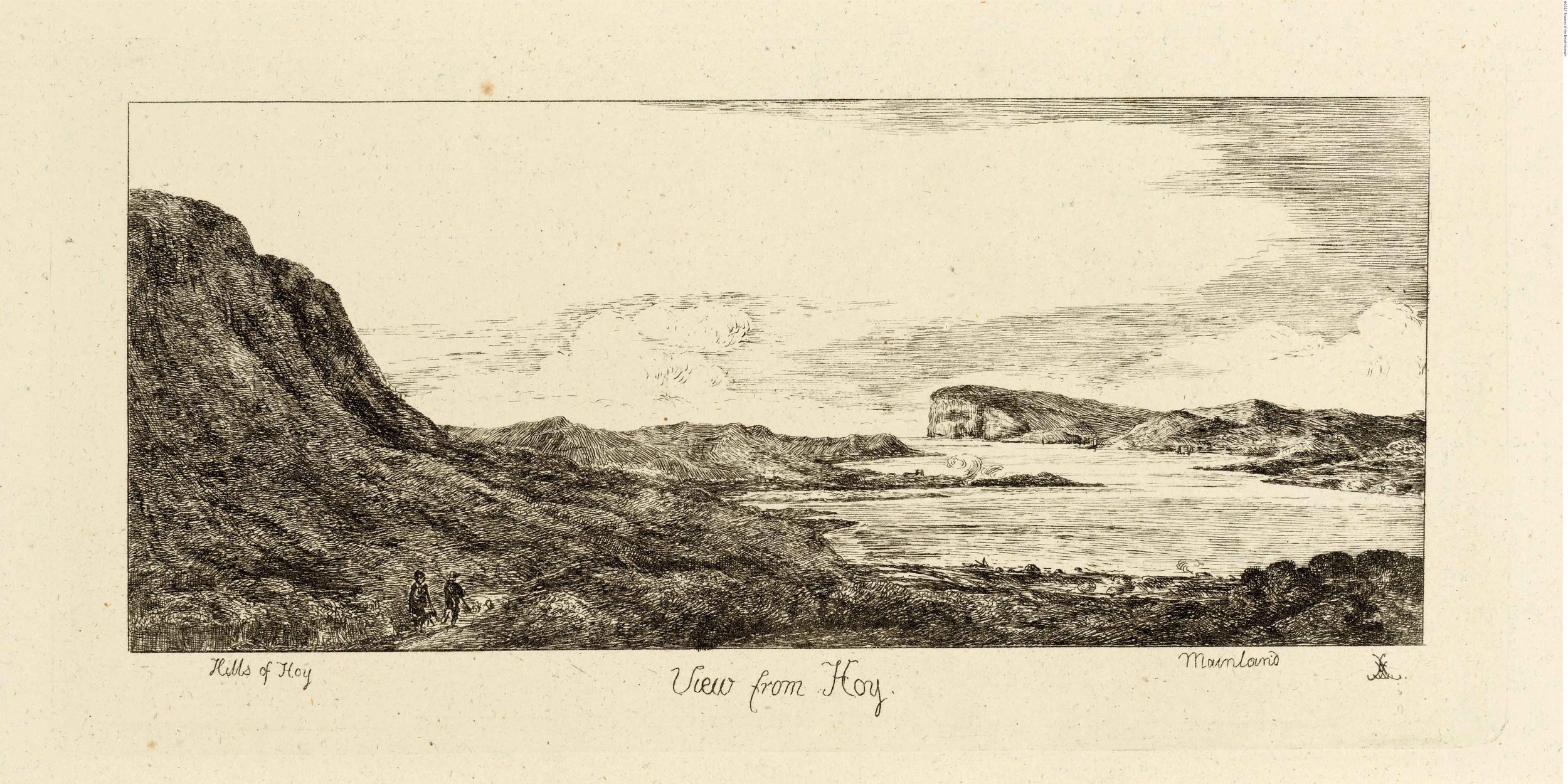 Elizabeth Leveson-Gower, Duchess of Sutherland 1780-1839 View from Hoy, Views in Orkney, print © The Trustees of the British Museum
