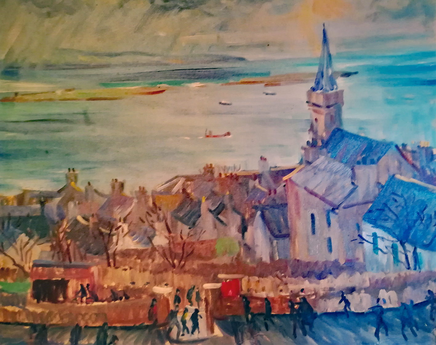 Ian MacInnes, View from room 6, Stromness Academy, 1979. Private Collection