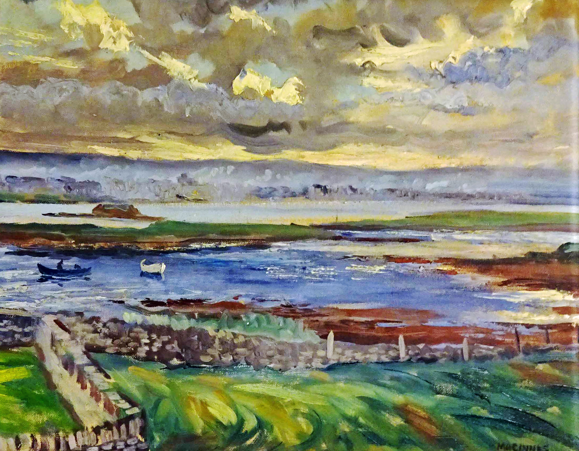 Ian MacInnes, painting of Stromness. Private Collection