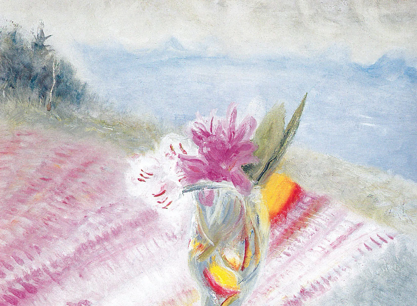 Winifred Nicholson, Rhododendrons, Eigg (Pink Rhododendrons) 1980 oil on canvas