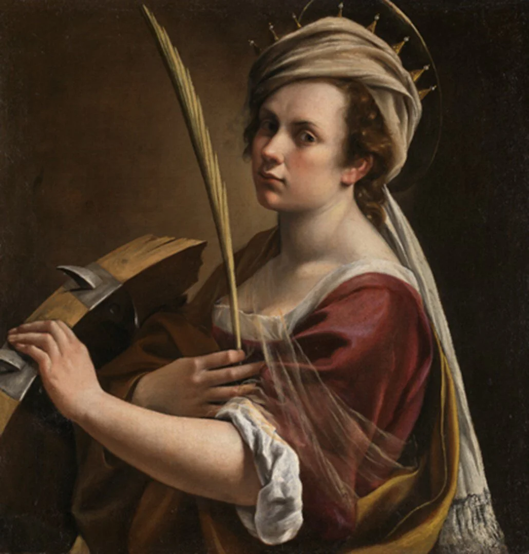 Image: Artemisia Gentileschi, 'Self Portrait as Saint Catherine of Alexandria', about 1615-17, courtesy of The National Gallery