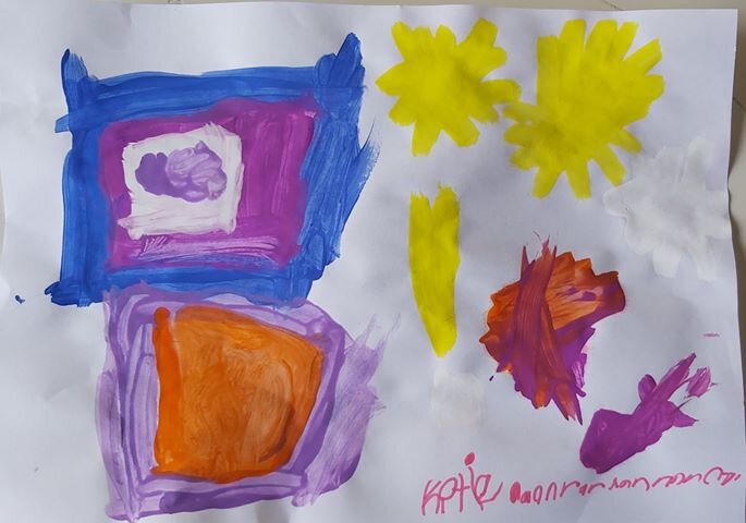 Bunk bed outside in the sunshine by Katie Christie age 4