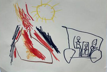 Bus trip to the Volcano by Leo Thomson aged 5