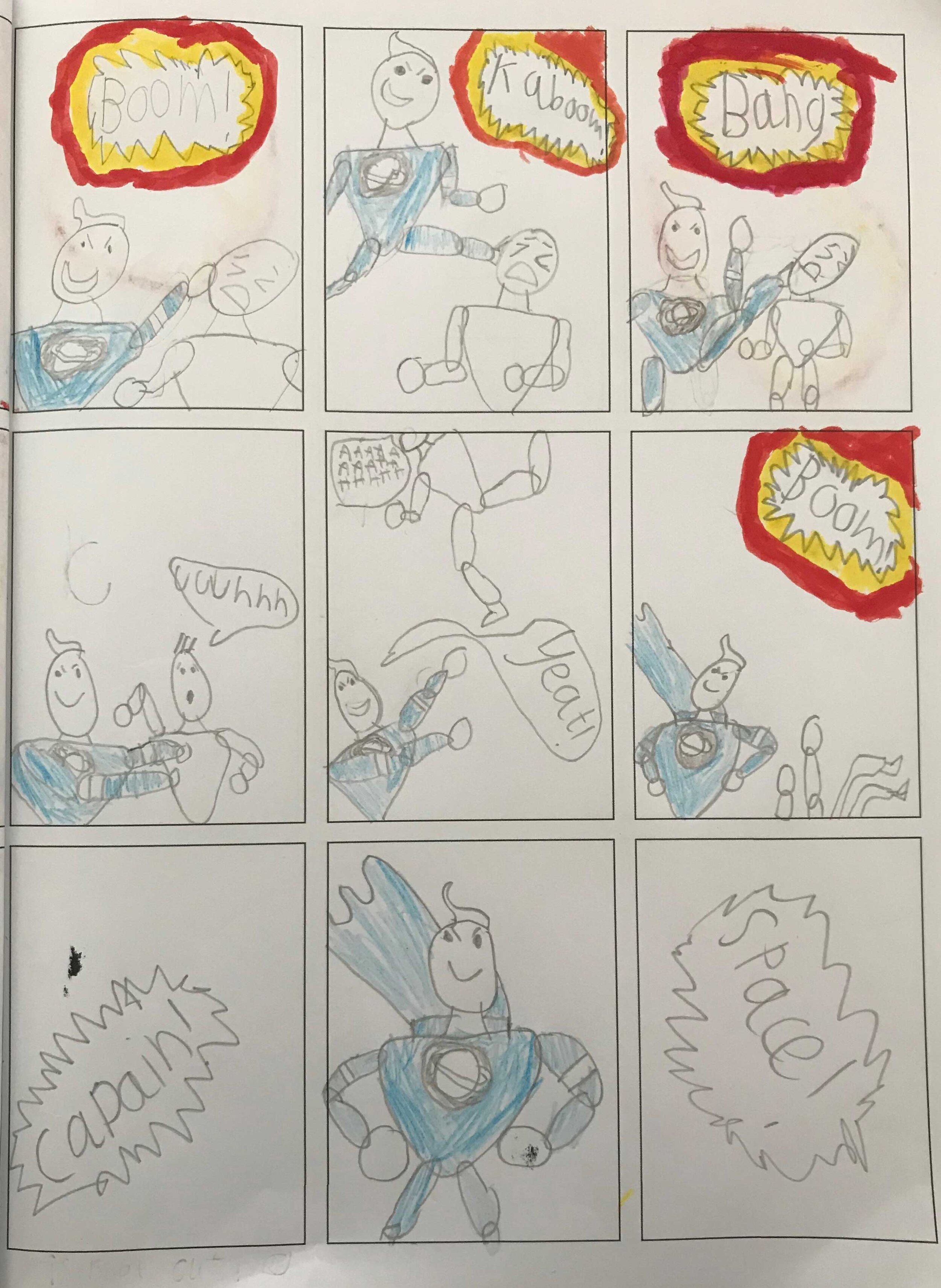 Captain Space and The Super Punch by Harrison Burns age 10