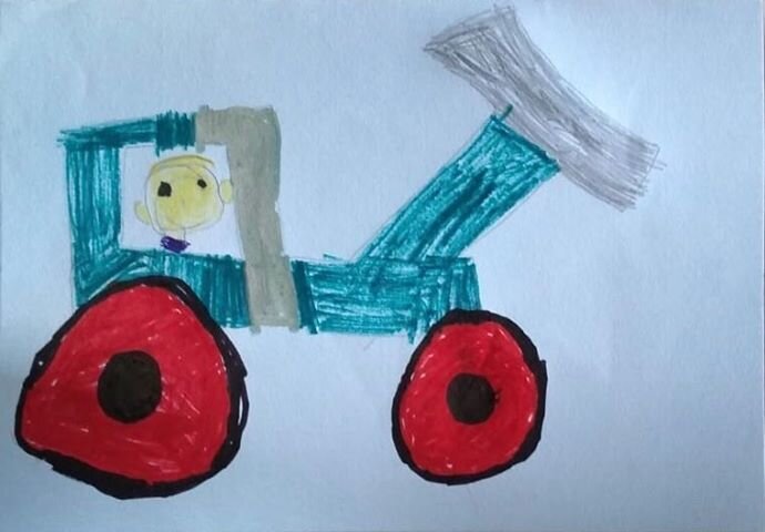 Finn's Tractor by Ola Bain age 6