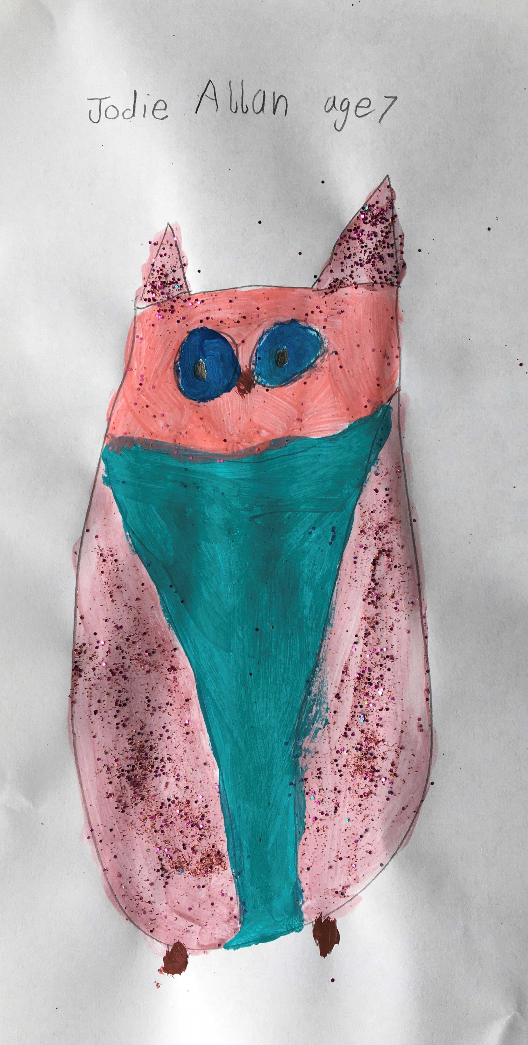 Glitter Owl by Jodie Allan age 7