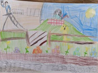 Granny and Grandad's garden by Kitty Gray age 7