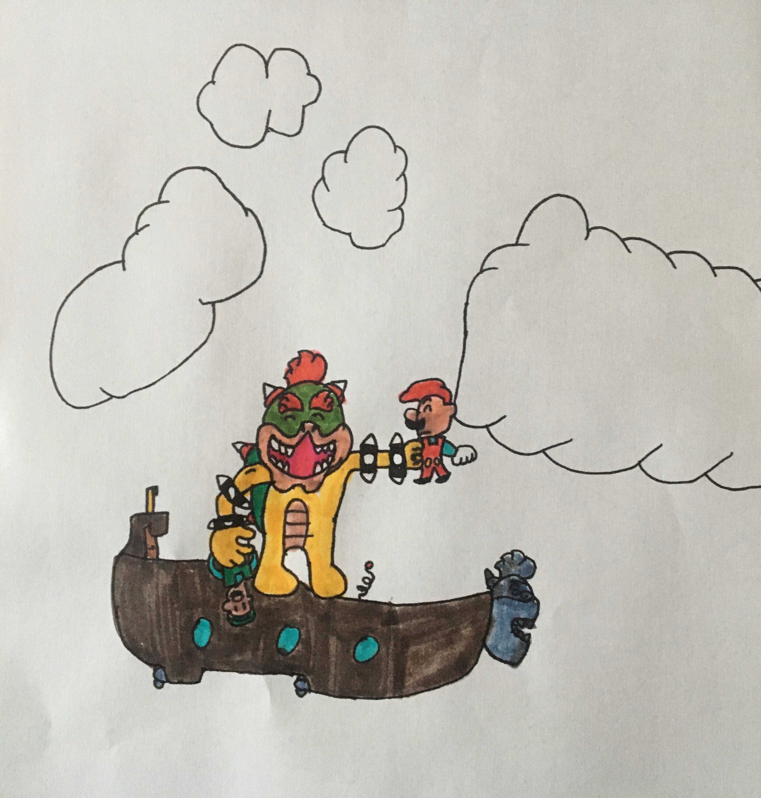 Mario and Luigi's capture by Jake Armet age 7