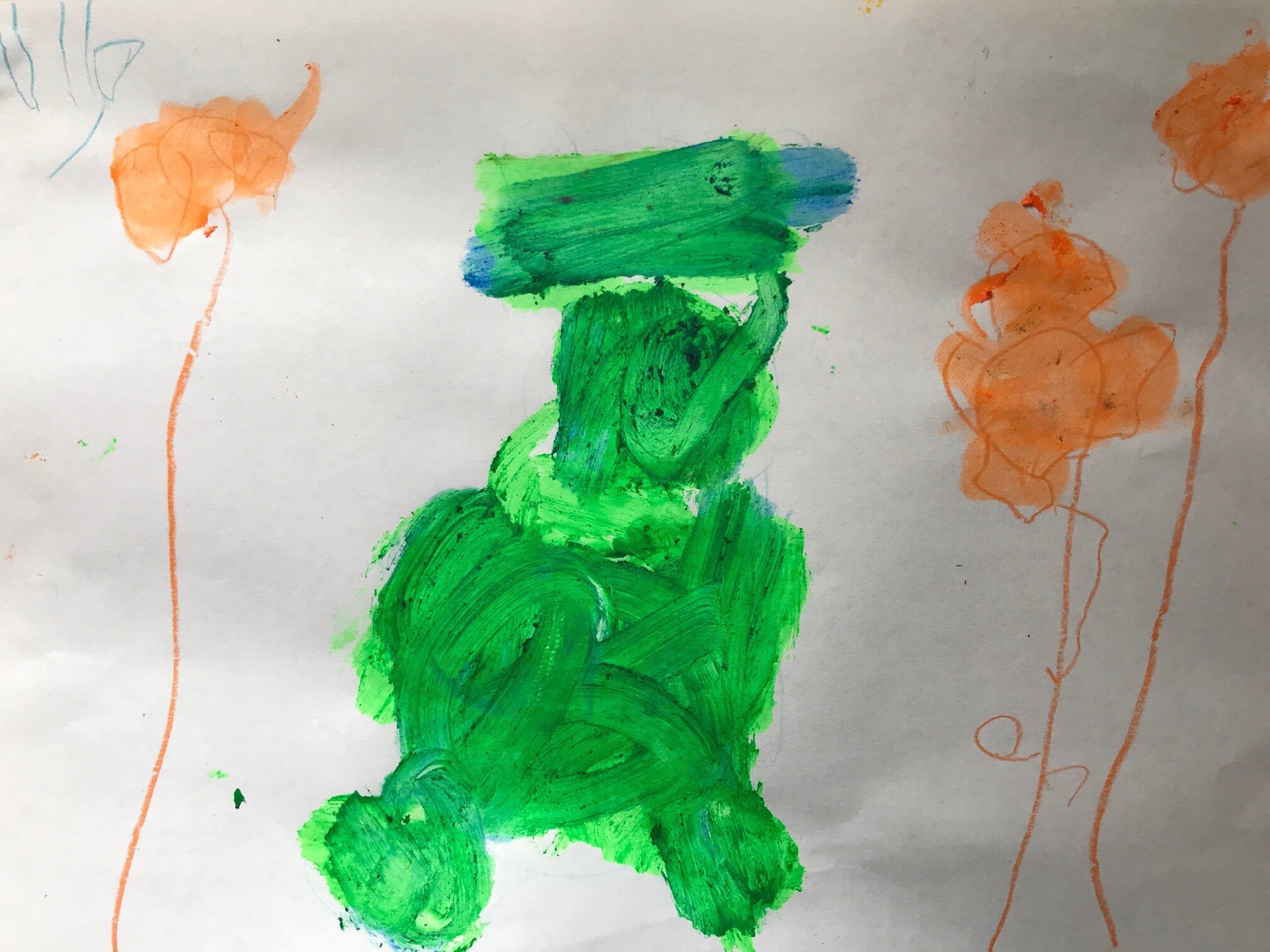 Po Teddy and Flowers by Ulla Nourse age 3