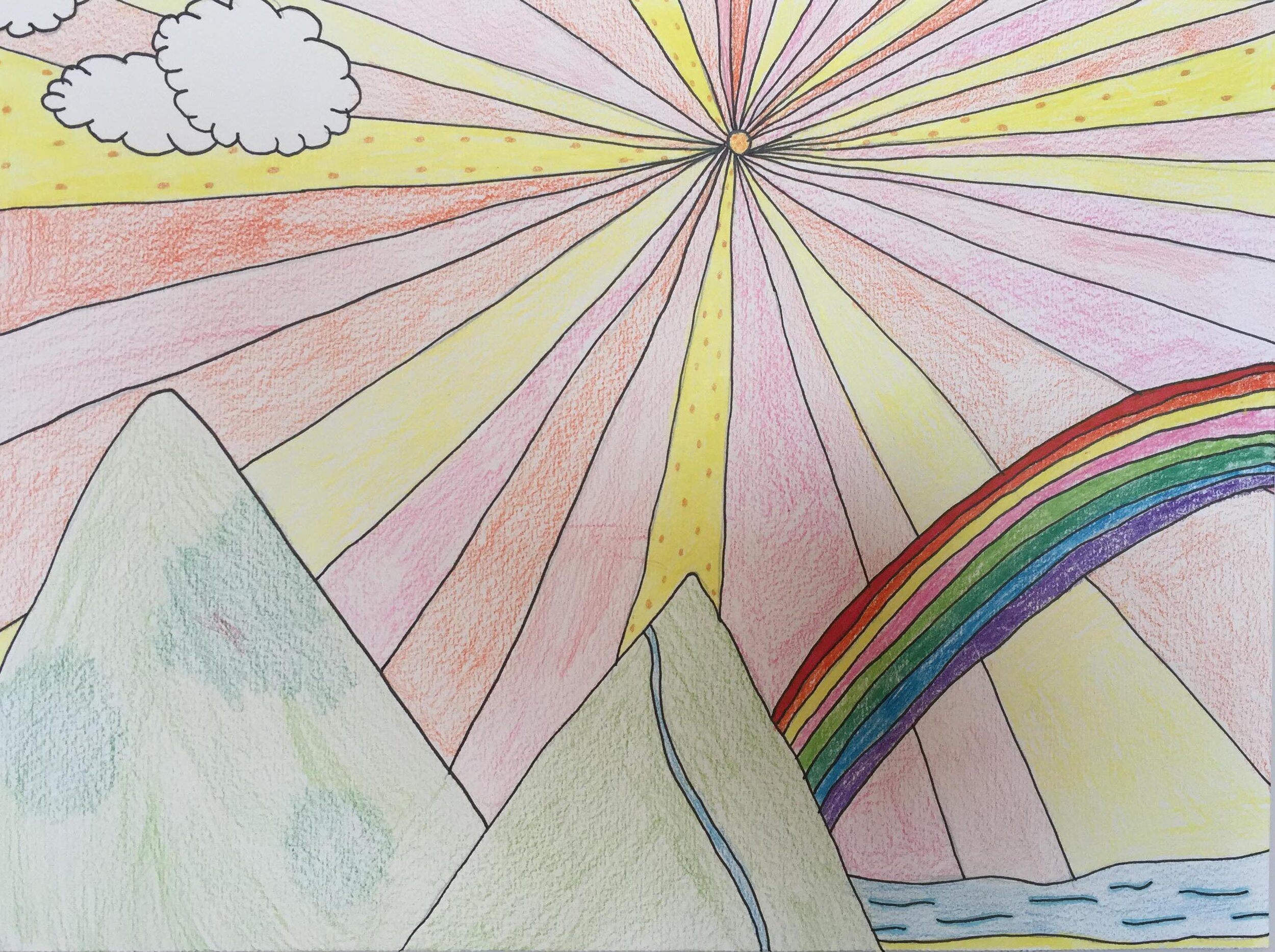 Rainbow by Sunset by Neave Gauld age 8