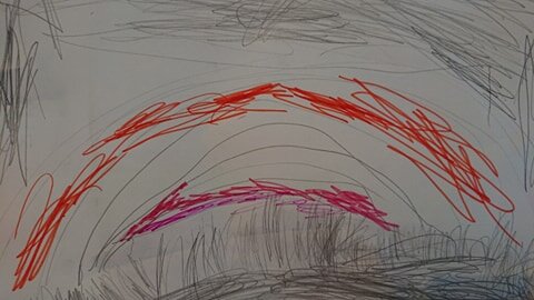 Rainbow in the fog by Beatrix Drayak age 4