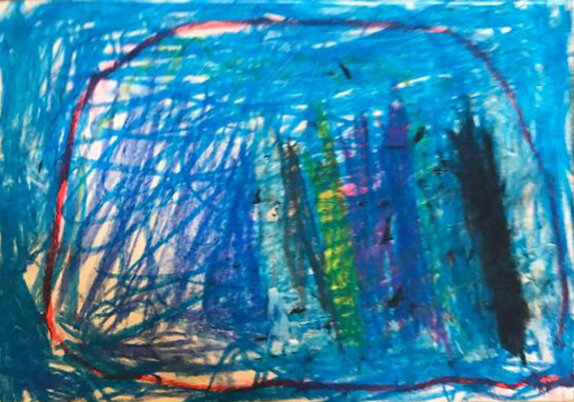 Rainbow on the TV by Lily Bevan age 3