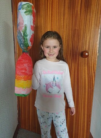 Rainbow Totem pole by Alesha-Lily Moar age 7